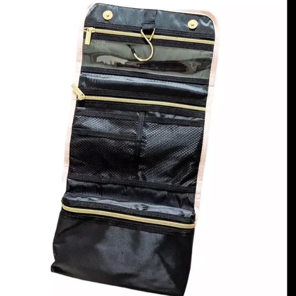 NINE WEST Women's Toiletries Bag - Travel Cosmetics Organizer With Hanging Hook - Picture 4 of 6